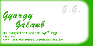 gyorgy galamb business card